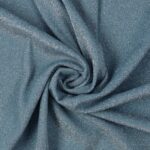 Tessuto Madrid Maglina con Lurex Jersey Bi-Elastica - Fondo Polvere - Lurex Argento - Mezzo Metro