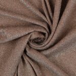 Tessuto Madrid Maglina con Lurex Jersey Bi-Elastica - Fondo Beige - Lurex Argento - Mezzo Metro