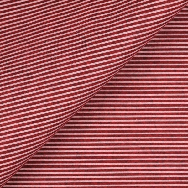 Pannolenci Stampato Fantasia Rigato Bianco Fogli - 30x45cm - Rosso India Melange