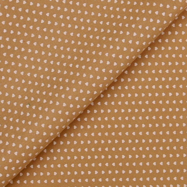 Pannolenci Stampato Fantasia Cuore Bianco Piccolo Fogli - 30x45cm - Beige Palomino