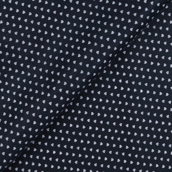 Pannolenci Stampato Fantasia Cuore Bianco Piccolo Fogli - 30x45cm - Blu Navy
