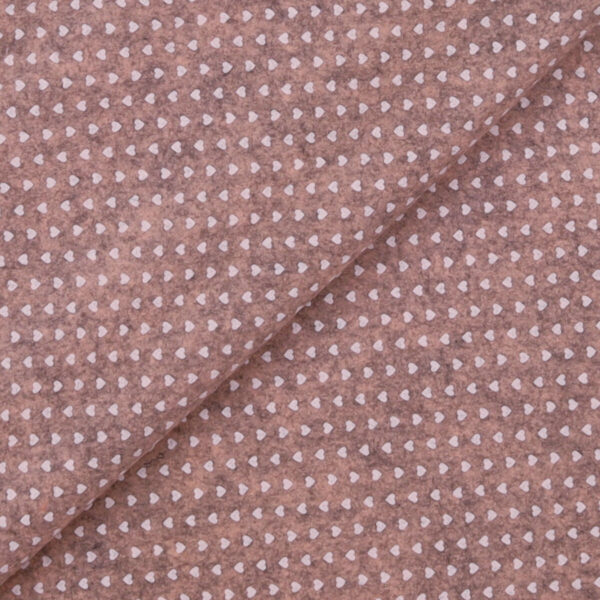 Pannolenci Stampato Fantasia Cuore Bianco Piccolo Fogli - 50x90cm - Cipria Melange