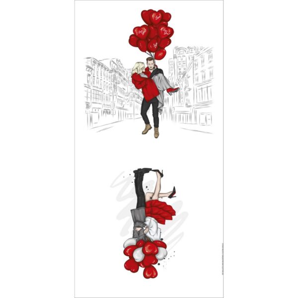 Pannello per Cuscino in Velluto San Valentino - Coppia Innamorata