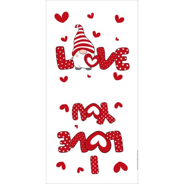 Pannello per Cuscino in Velluto San Valentino - Gnomo Love U