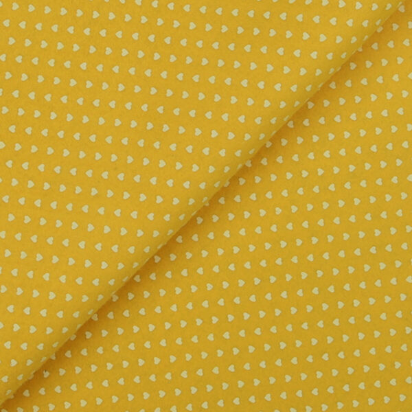 Pannolenci Stampato Fantasia Cuore Bianco Piccolo Fogli - 30x45cm - Giallo