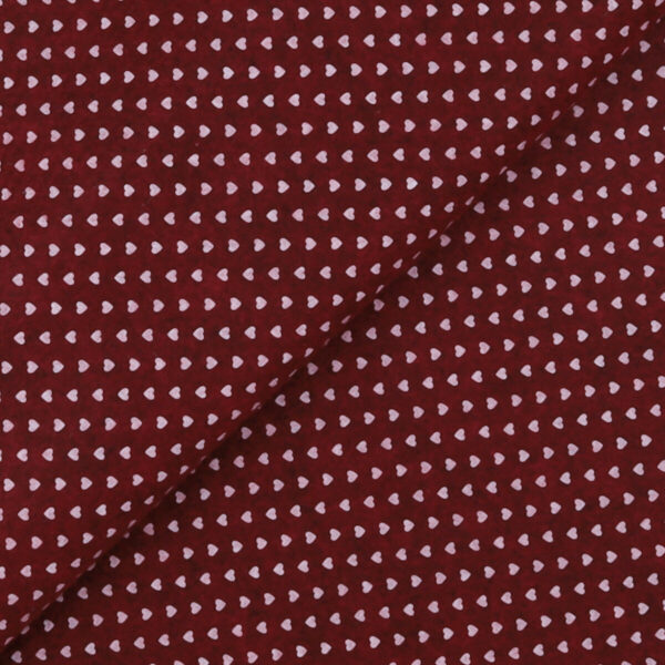 Pannolenci Stampato Fantasia Cuore Bianco Piccolo Fogli - 30x45cm - Rosso India Melange