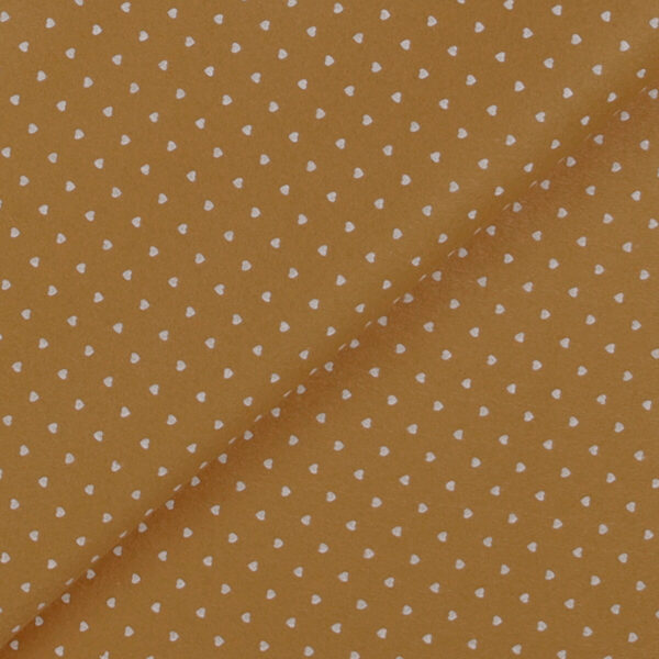 Pannolenci Stampato Fantasia Cuore Bianco Piccolo Fogli - 30x45cm - Nocciola