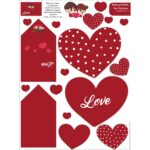 Pannello Stampato Pannolenci San Valentino - Busta per Lettera San Valentino