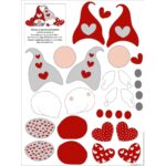 Pannello Stampato Pannolenci San Valentino - Gnomi Innamorati