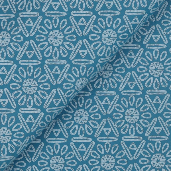 Pannolenci Stampato Fantasia Azteco Fogli - 30x45cm - Azzurro