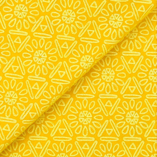 Pannolenci Stampato Fantasia Azteco Fogli - 30x45cm - Giallo