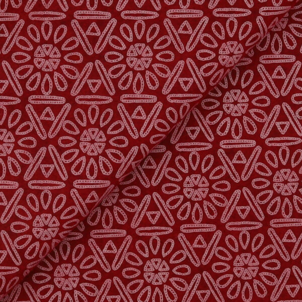 Pannolenci Stampato Fantasia Azteco Fogli - 30x45cm - Rosso India Melange