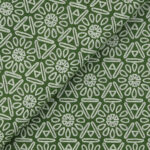 Pannolenci Stampato Fantasia Azteco Fogli - 30x45cm - Verde Oliva