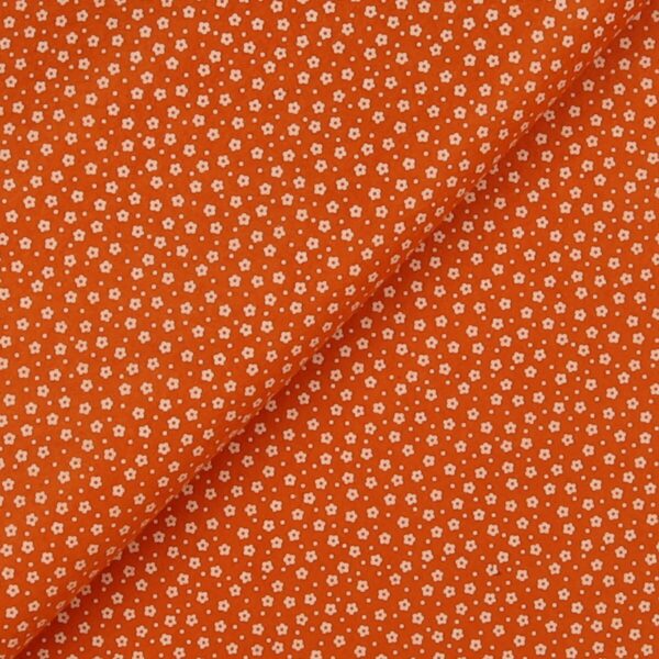 Pannolenci Stampato Fantasia Fiorellino Fogli - 30x45cm - Arancio