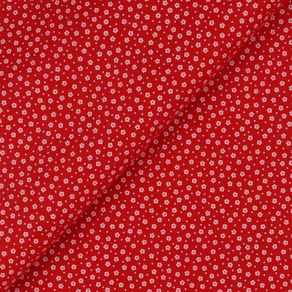 Pannolenci Stampato Fantasia Fiorellino Fogli - 30x45cm - Rosso