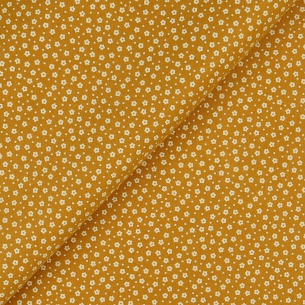 Pannolenci Stampato Fantasia Fiorellino Fogli - 30x45cm - Oro