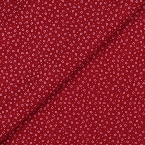 Pannolenci Stampato Fantasia Fiorellino Fogli - 30x45cm - Rosso India