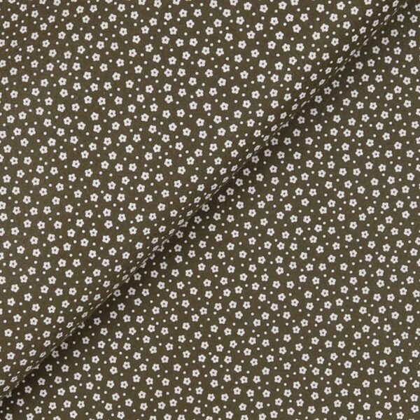 Pannolenci Stampato Fantasia Fiorellino Fogli - 30x45cm - Verde Militare