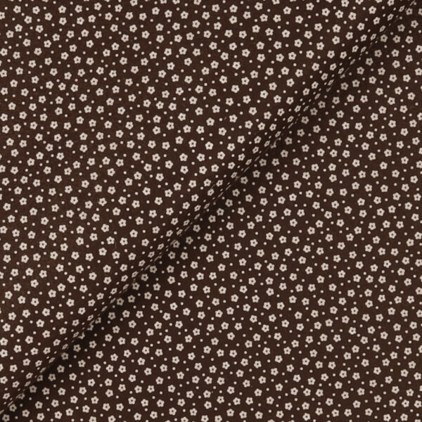 Pannolenci Stampato Fantasia Fiorellino Fogli - 30x45cm - Marrone