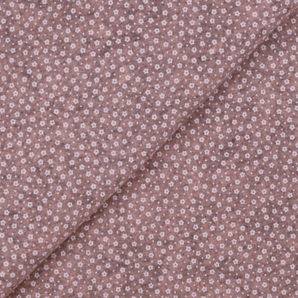 Pannolenci Stampato Fantasia Fiorellino Fogli - 30x45cm - Rosa Antico Melange