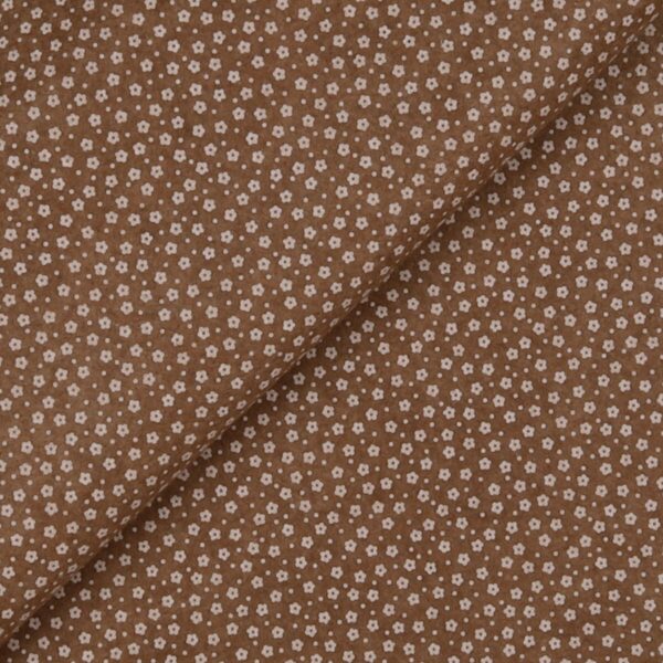 Pannolenci Stampato Fantasia Fiorellino Fogli - 30x45cm - Tortora Melange