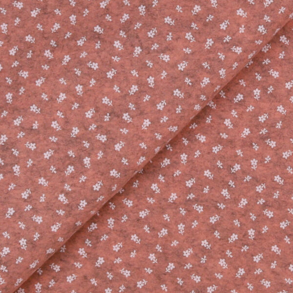 Pannolenci Stampato Fantasia Provenzale Fogli - 30x45cm - Rosa Antico Melange