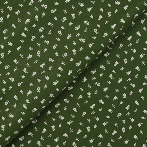 Pannolenci Stampato Fantasia Provenzale Fogli - 30x45cm - Verde Oliva