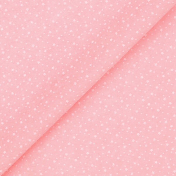 Pannolenci Stampato Fantasia Stellina Bianca Fogli - 50x90cm - Rosa Baby