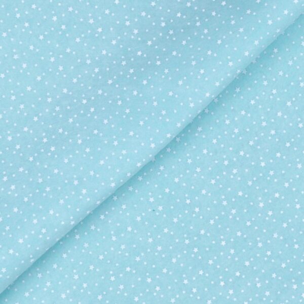 Pannolenci Stampato Fantasia Stellina Bianca Fogli - 30x45cm - Celeste
