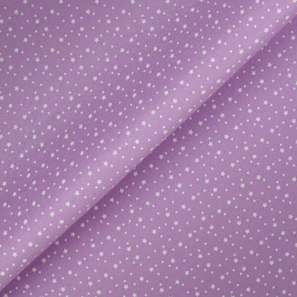 Pannolenci Stampato Fantasia Stellina Bianca Fogli - 30x45cm - Lilla