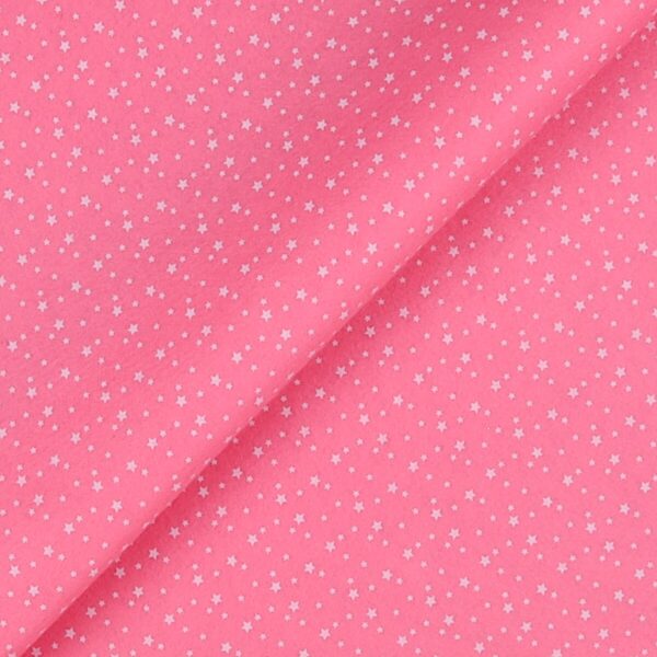 Pannolenci Stampato Fantasia Stellina Bianca Fogli - 30x45cm - Rosa Forte