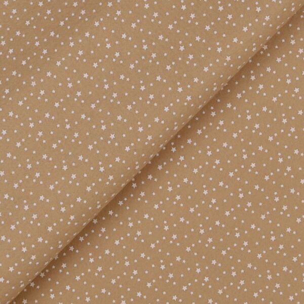 Pannolenci Stampato Fantasia Stellina Bianca Fogli - 30x45cm - Beige Palomino