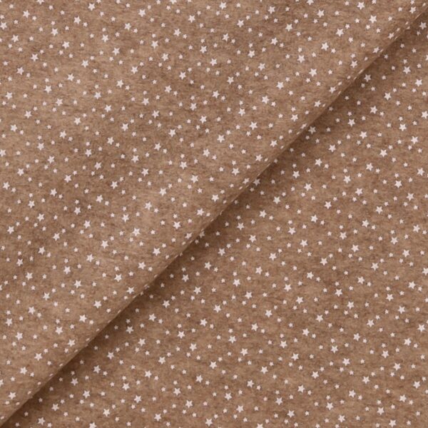 Pannolenci Stampato Fantasia Stellina Bianca Fogli - 30x45cm - Beige Melange