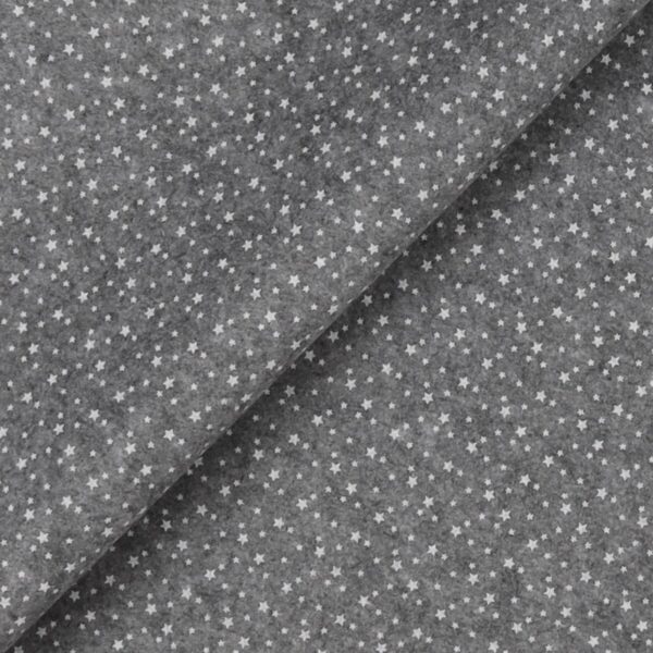 Pannolenci Stampato Fantasia Stellina Bianca Fogli - 30x45cm - Grigio Chiaro Melange