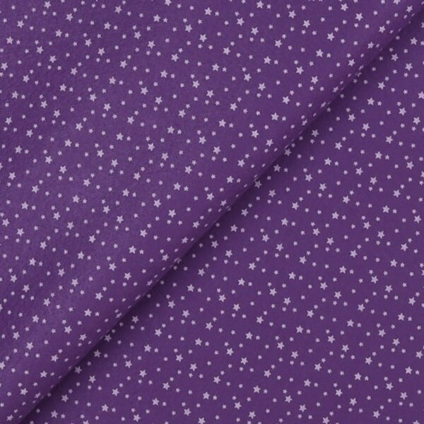 Pannolenci Stampato Fantasia Stellina Bianca Fogli - 30x45cm - Viola