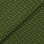 Pannolenci Stampato Fantasia Stellina Bianca Fogli - 30x45cm - Verde Oliva