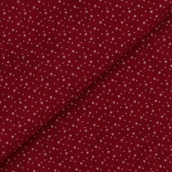 Pannolenci Stampato Fantasia Stellina Bianca Fogli - 30x45cm - Rosso India Melange