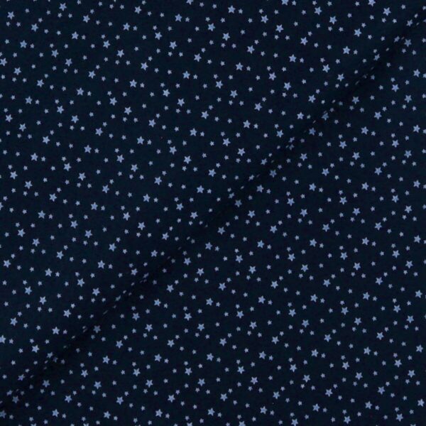 Pannolenci Stampato Fantasia Stellina Bianca al Metro - Blu Navy