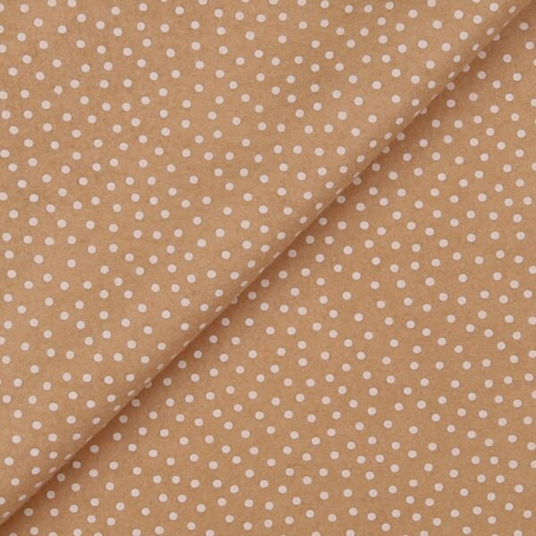 Pannolenci Stampato Fantasia Pois Bianco Piccolo Fogli - 30x45cm - Beige Palomino