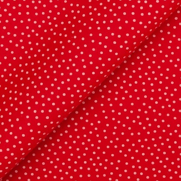 Pannolenci Stampato Fantasia Pois Bianco Piccolo Fogli - 30x45cm - Rosso