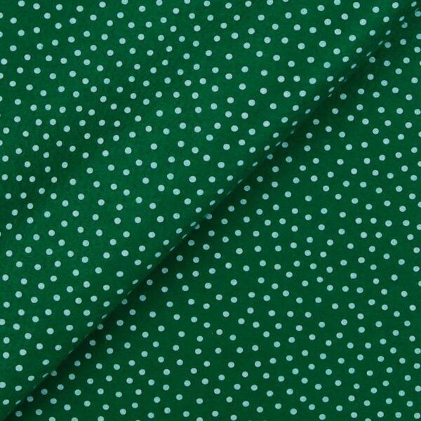 Pannolenci Stampato Fantasia Pois Bianco Piccolo al Metro - Verde Bandiera