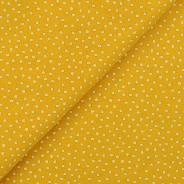 Pannolenci Stampato Fantasia Pois Bianco Piccolo Fogli - 50x90cm - Giallo