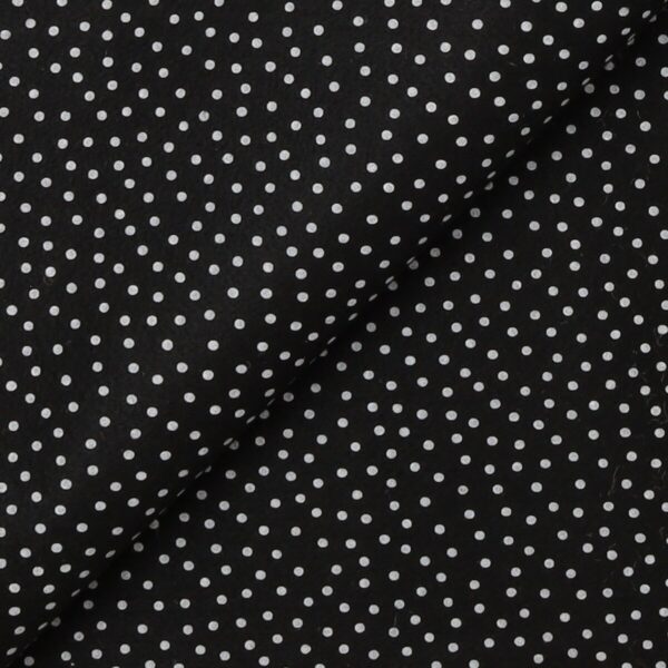 Pannolenci Stampato Fantasia Pois Bianco Piccolo Fogli - 30x45cm - Nero