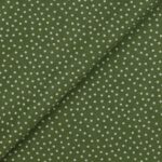 Pannolenci Stampato Fantasia Pois Bianco Piccolo Fogli - 30x45cm - Verde Muschio