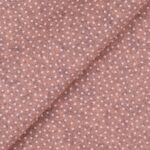 Pannolenci Stampato Fantasia Pois Bianco Piccolo Fogli - 30x45cm - Rosa Antico Melange