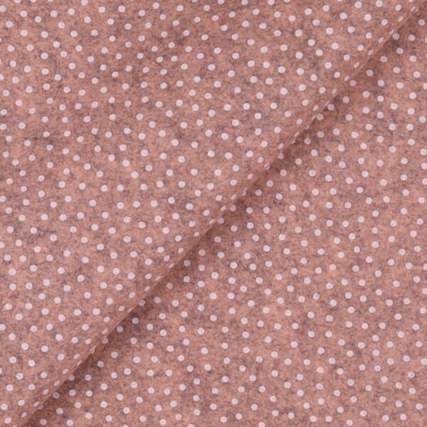 Pannolenci Stampato Fantasia Pois Bianco Piccolo Fogli - 30x45cm - Rosa Antico Melange