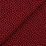 Pannolenci Stampato Fantasia Pois Bianco Piccolo Fogli - 30x45cm - Rosso India Melange