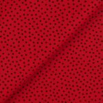 Pannolenci Stampato Fantasia Pois Nero Piccolo Fogli - 30x45cm - Rosso