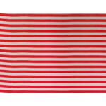 Tessuto Raso Stampato Fantasia - Rigato Rosso fondo Bianco