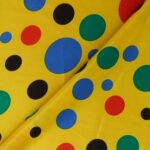 Tessuto Raso Stampato Fantasia - Pagliaccio Giallo